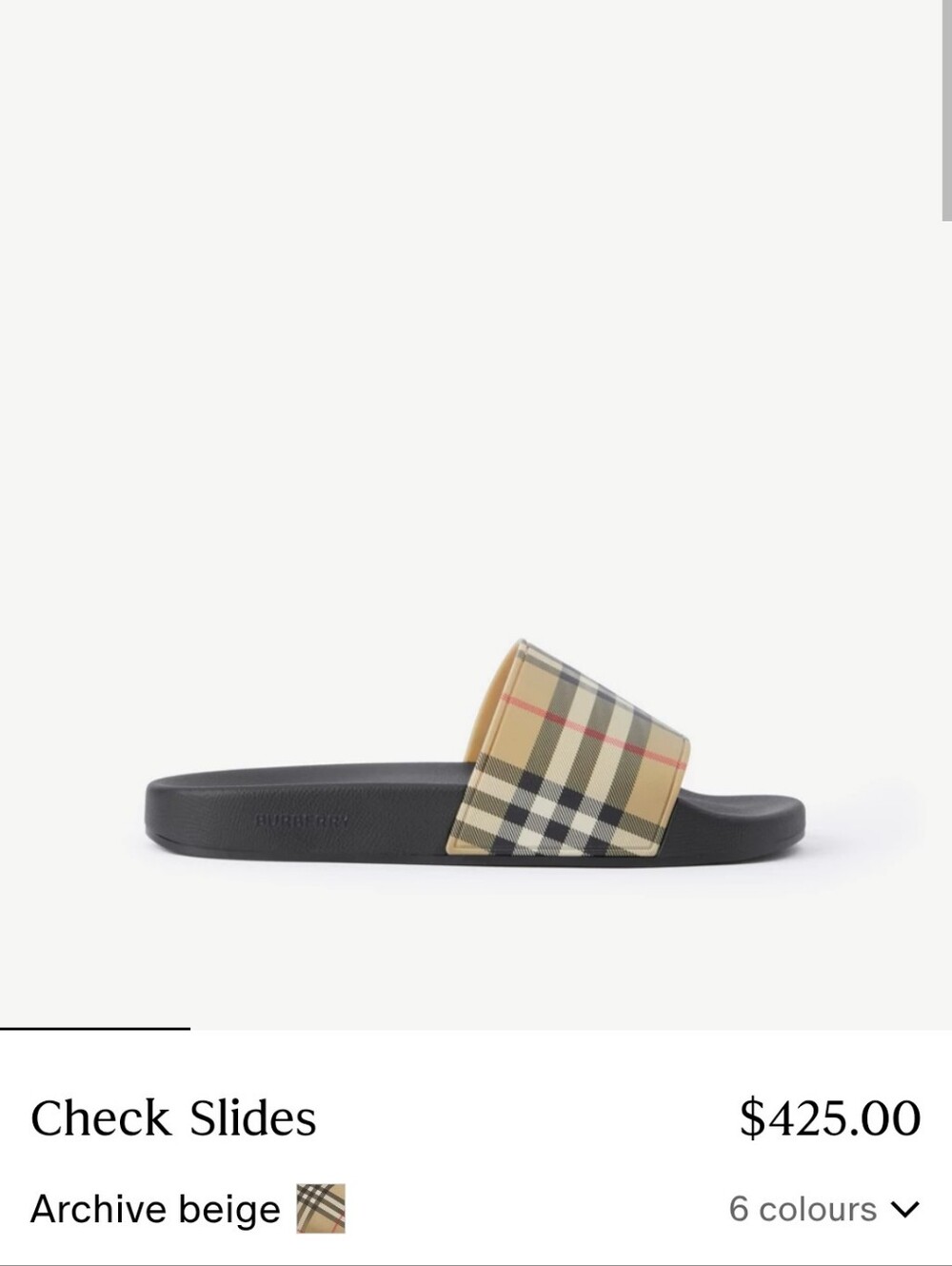 Burberry Check Slides - Picture 6 of 6